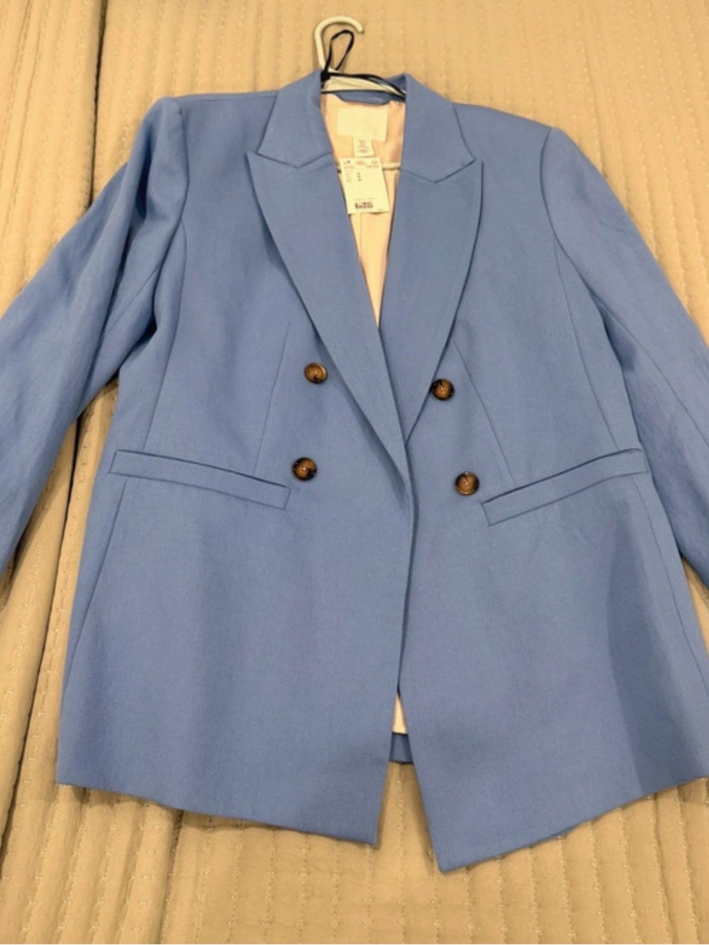 H&M Blue Double-Breasted Women's Blazer